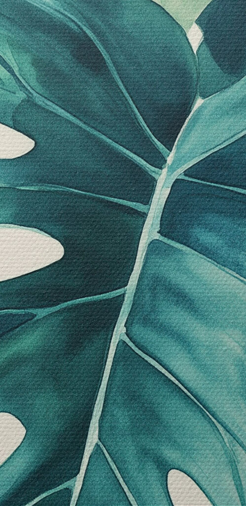 Lush green leaves in soft hues Lush green leaves in soft hues