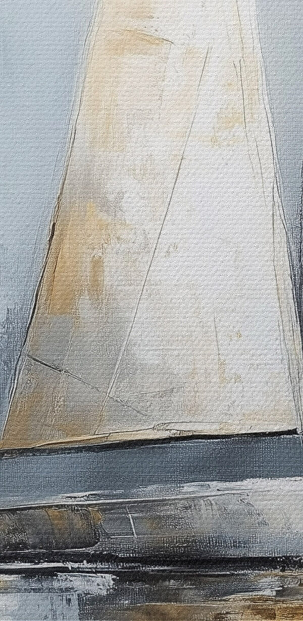 Painting of sailboats on water