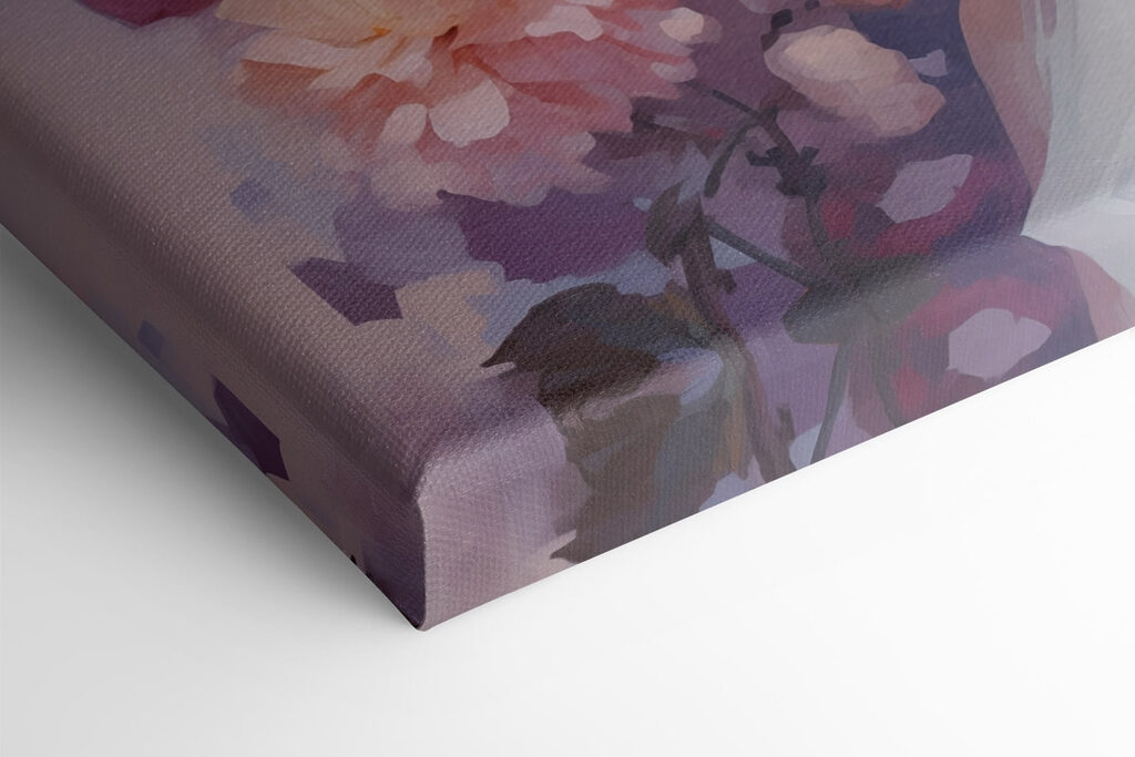 Woman with pink hair and pink flowers Woman with pink hair and pink flowers