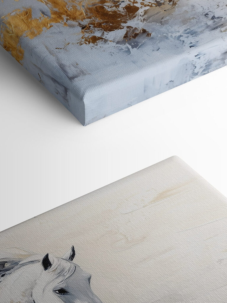 Painting of a white horse Painting of a white horse