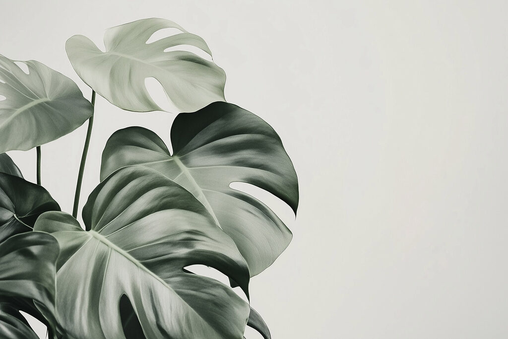 Lush green leaves in soft light