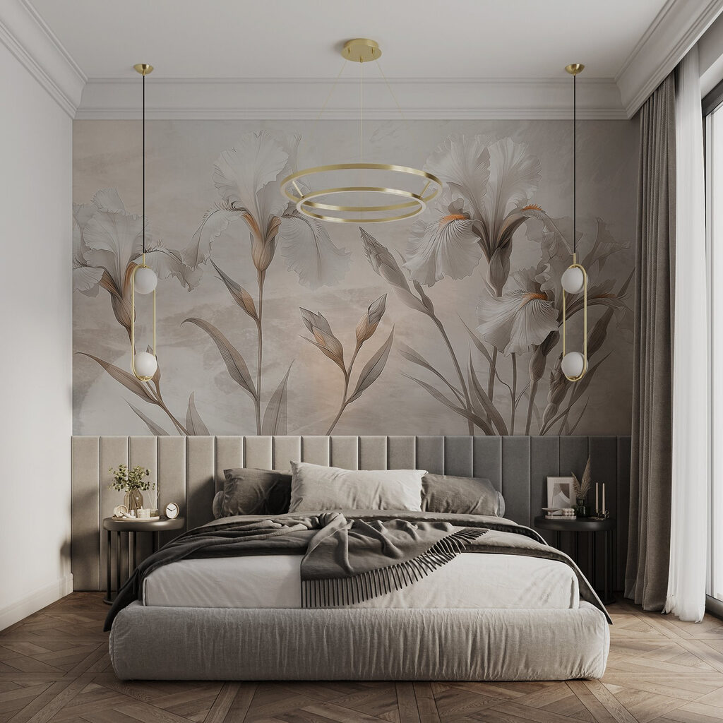 Elegant floral composition in muted tones