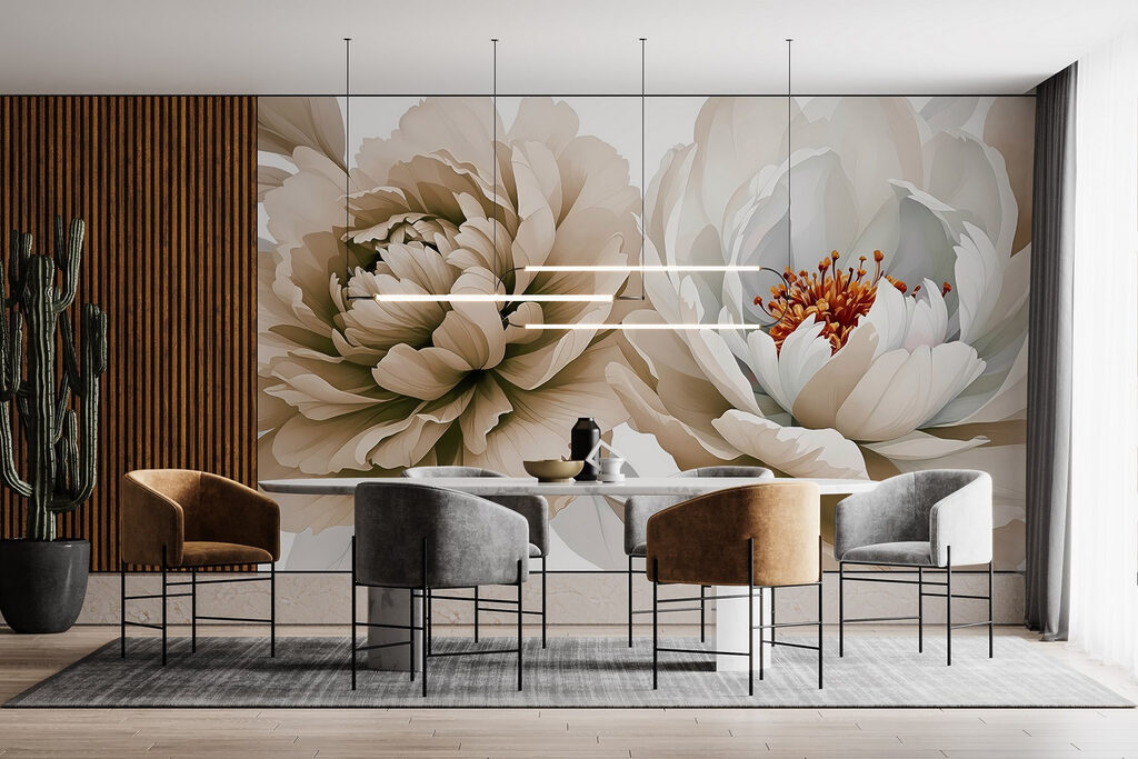 Delicate blooms in soft hues