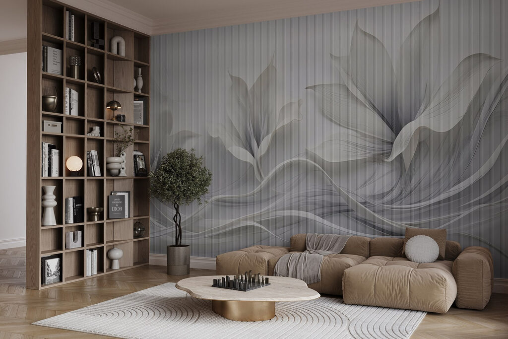 Elegant floral design with flowing patterns Elegant floral design with flowing patterns