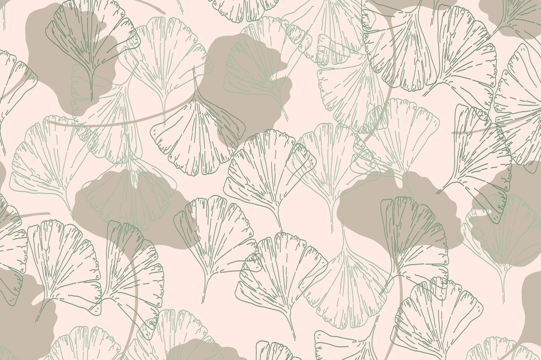 Pattern of leaves on a light background Pattern of leaves on a light background