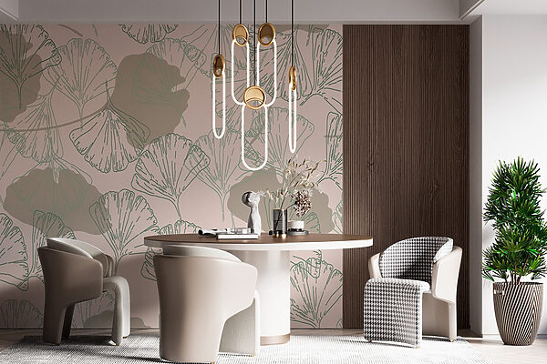 Pattern of leaves on a light background Pattern of leaves on a light background