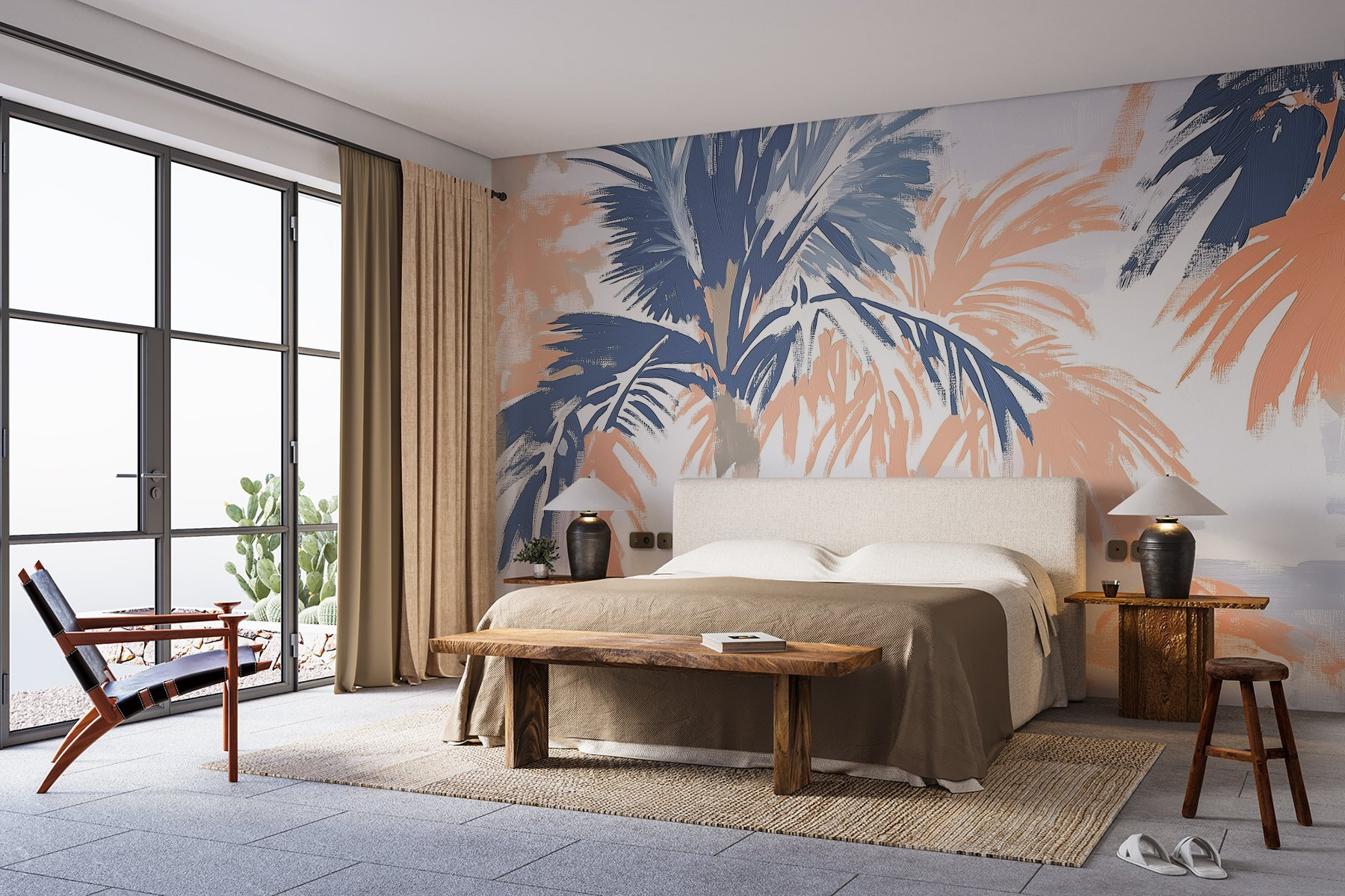 Painting of palm trees Painting of palm trees