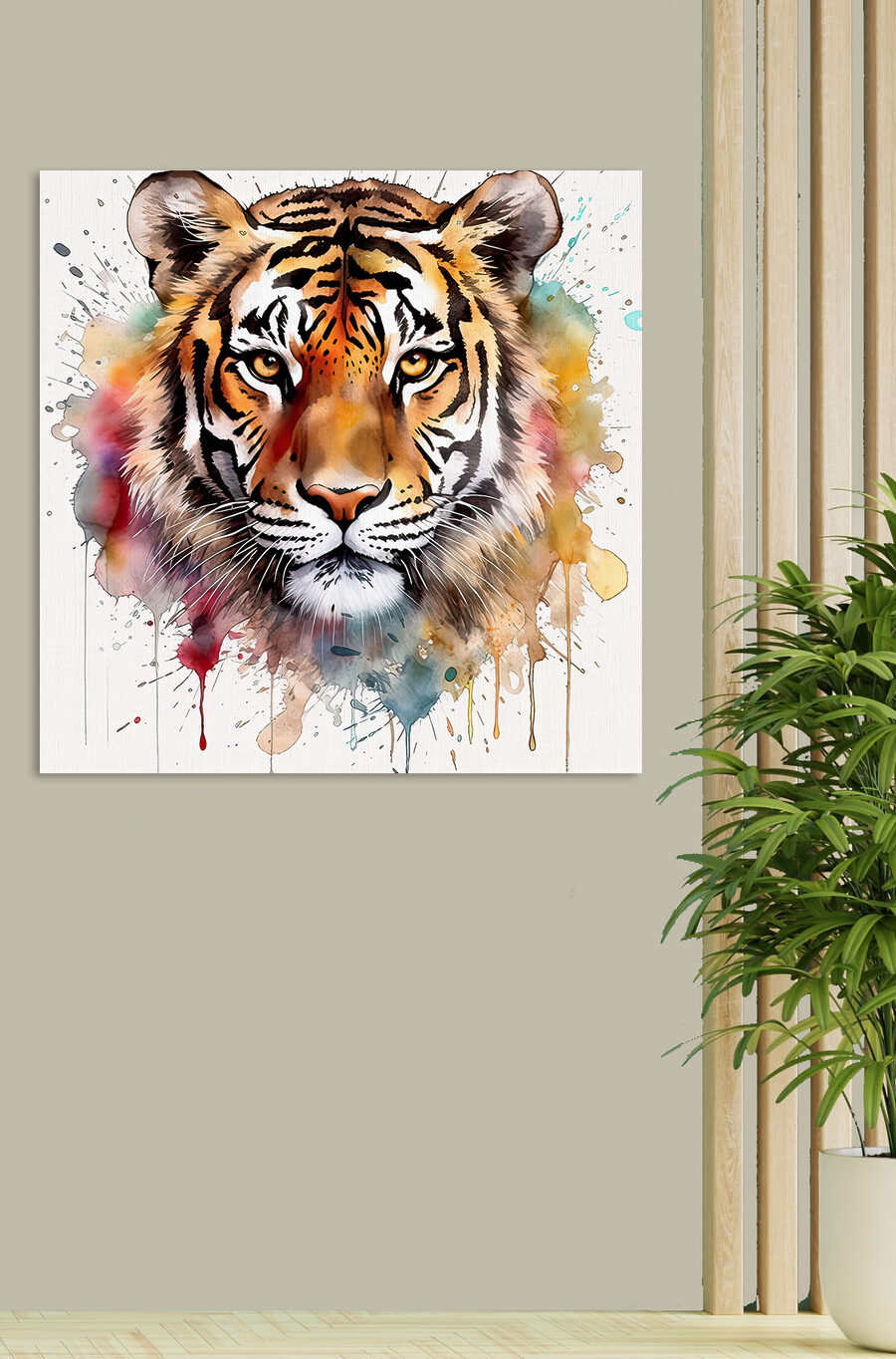 Tiger s farebnými škvrnami