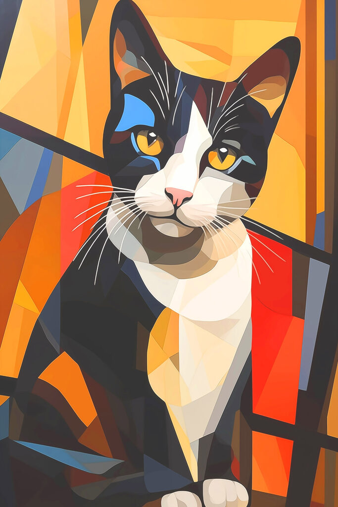 Cat with yellow eyes