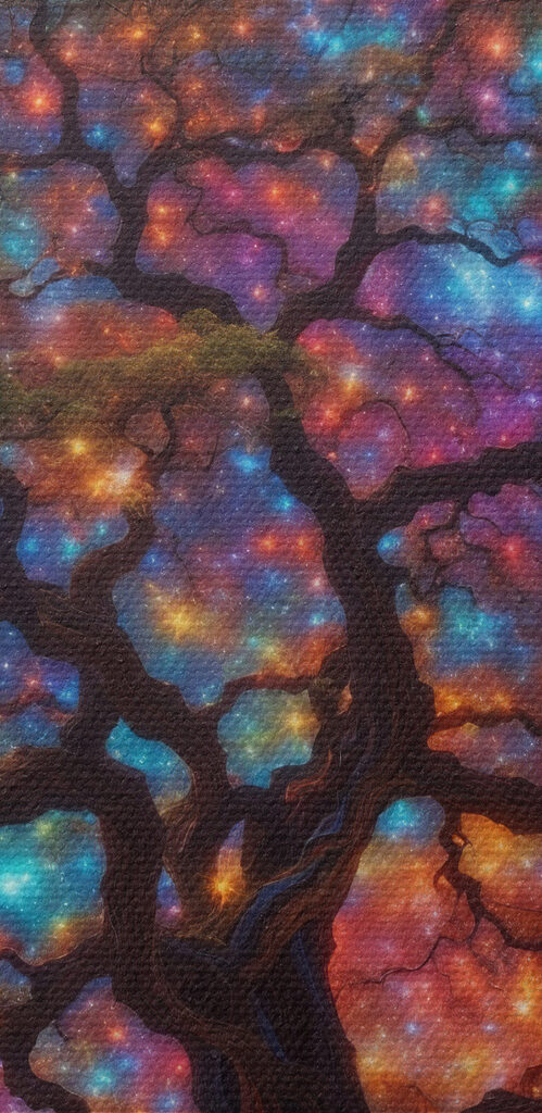 Tree with colorful lights