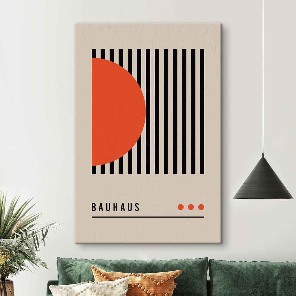 Black and orange geometric shapes