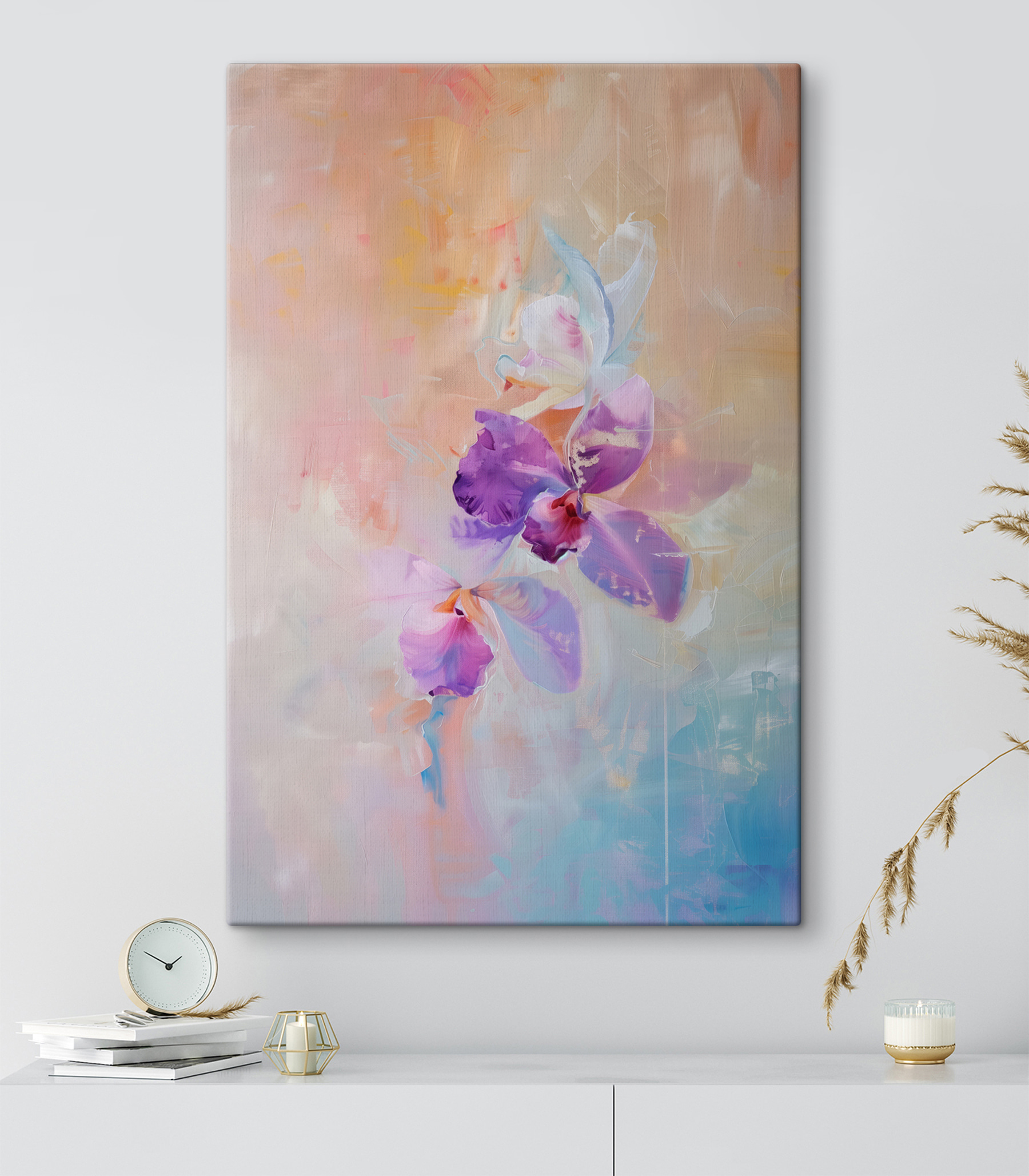 Painting of purple flowers