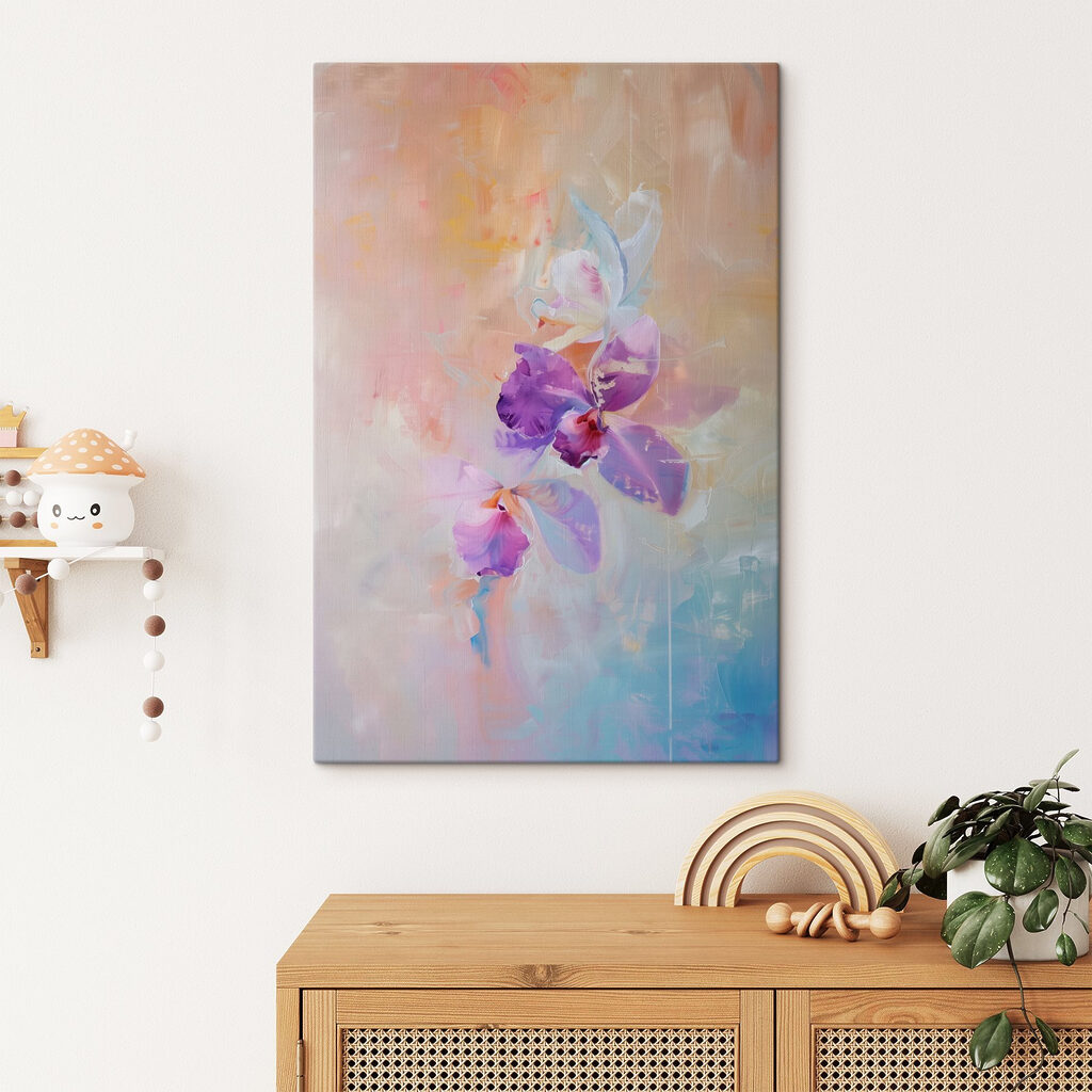 Painting of purple flowers