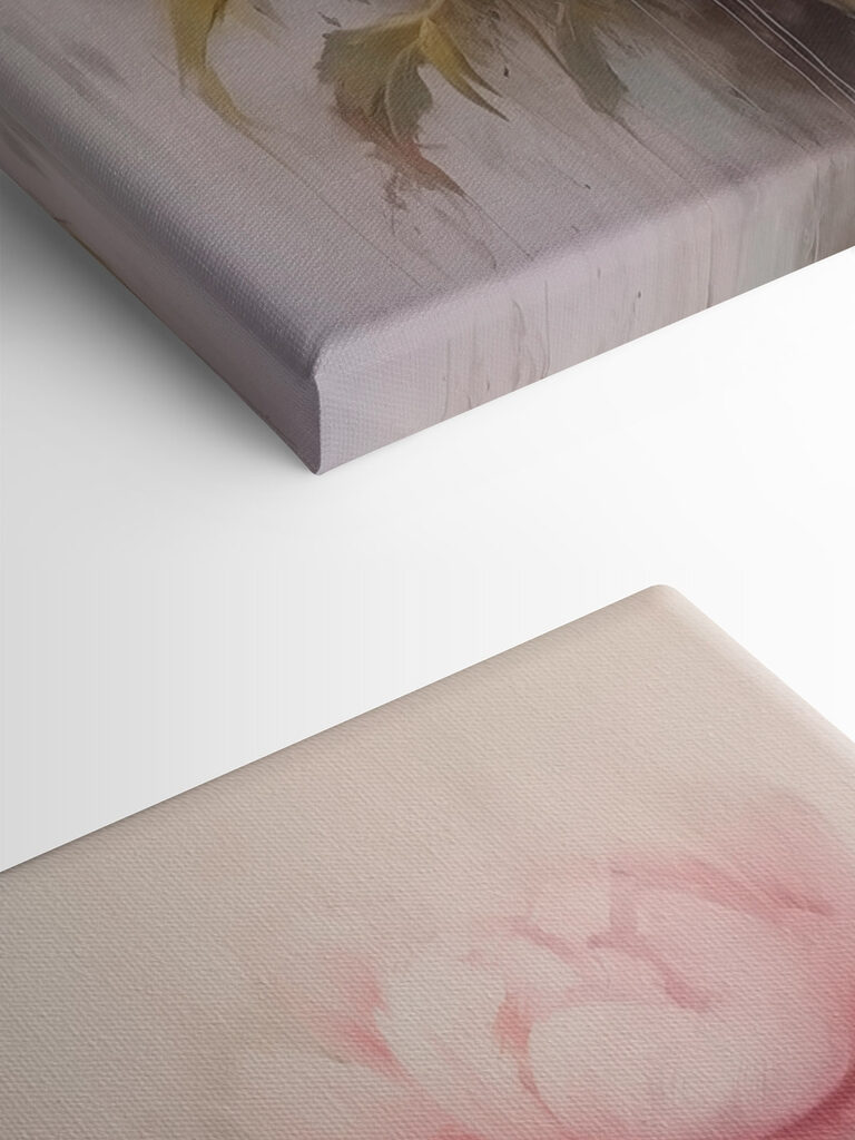 Painting of pink flowers