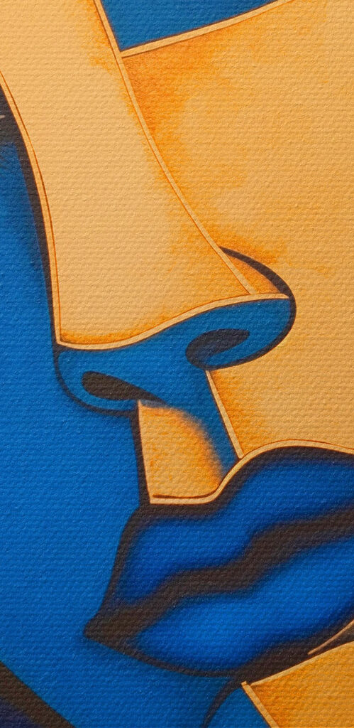 Painting of a woman's face