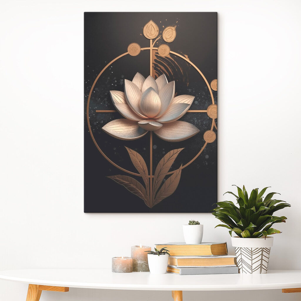 Tranquil flower amidst dark background