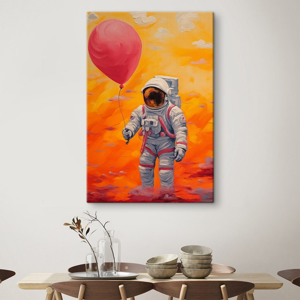 An astronaut holding a balloon An astronaut holding a balloon