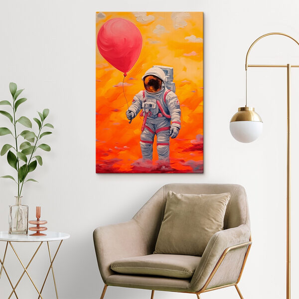 An astronaut holding a balloon An astronaut holding a balloon