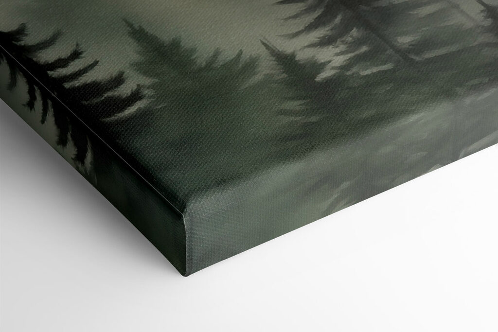 Foggy forest with trees Foggy forest with trees