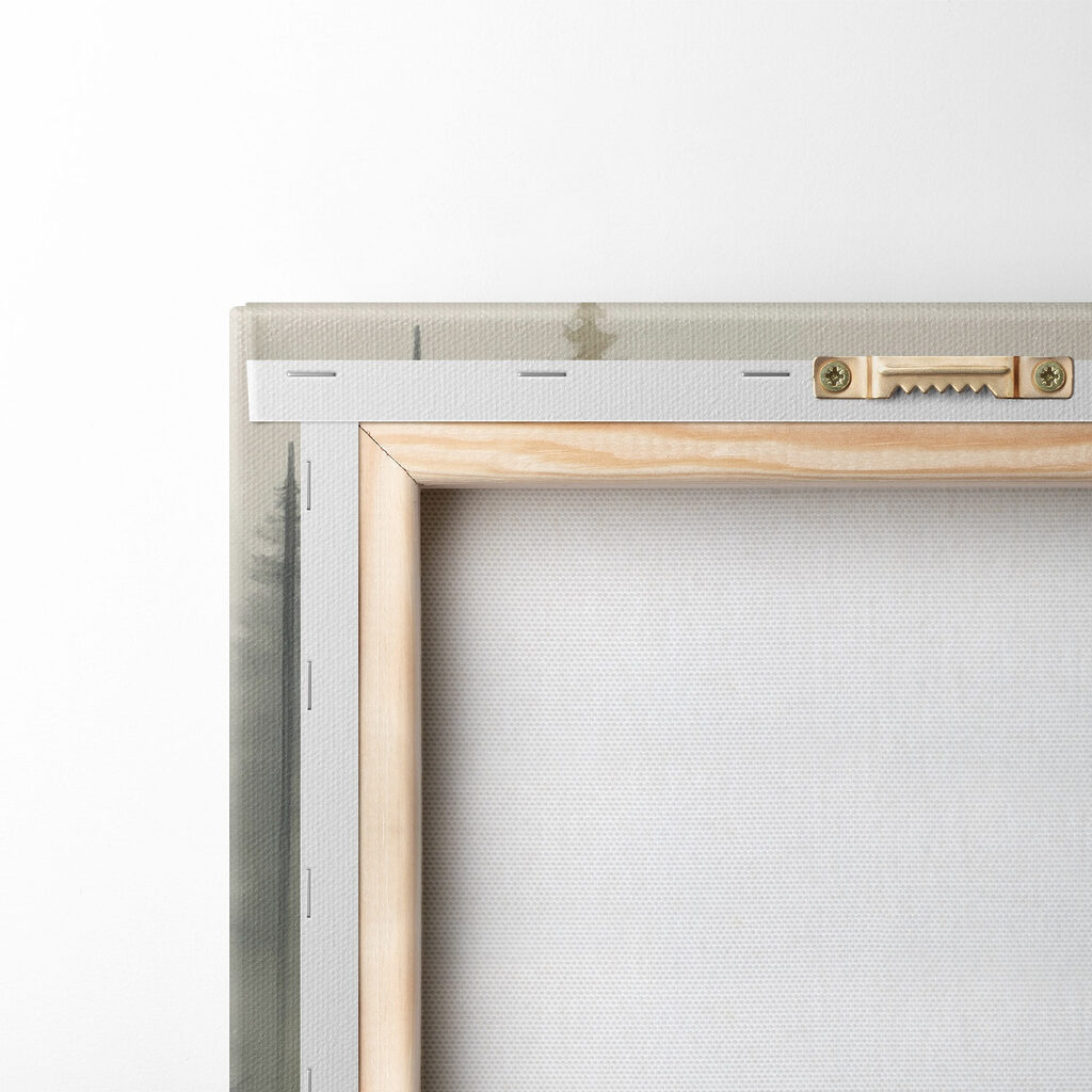 Foggy forest with trees Foggy forest with trees