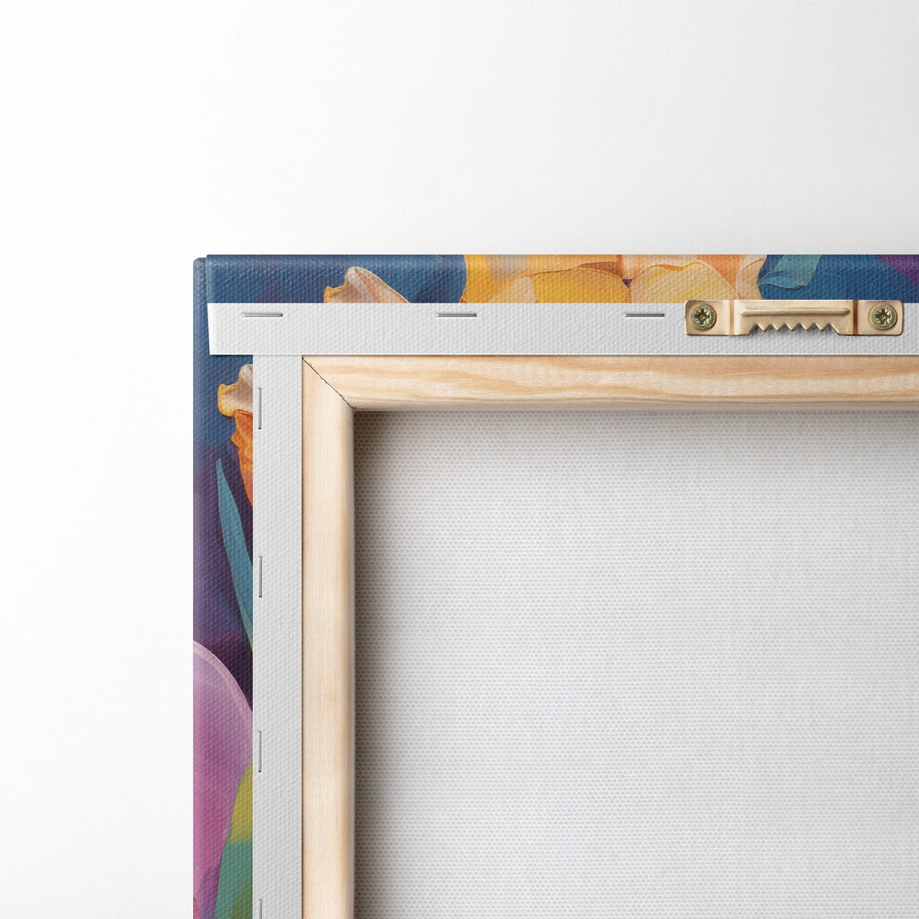 Painting of flowers on a blue background Painting of flowers on a blue background