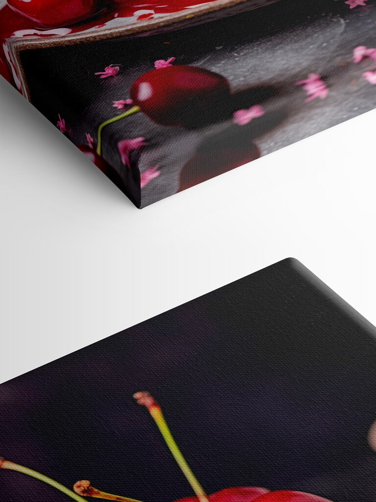 Stack of pancakes with cherry syrup on top