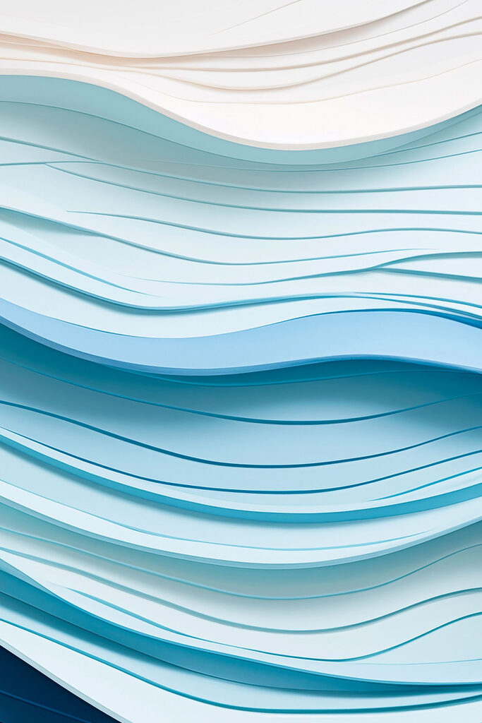 Blue and white wavy lines