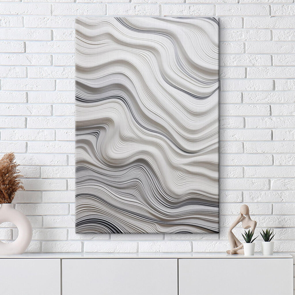 White and black wavy lines