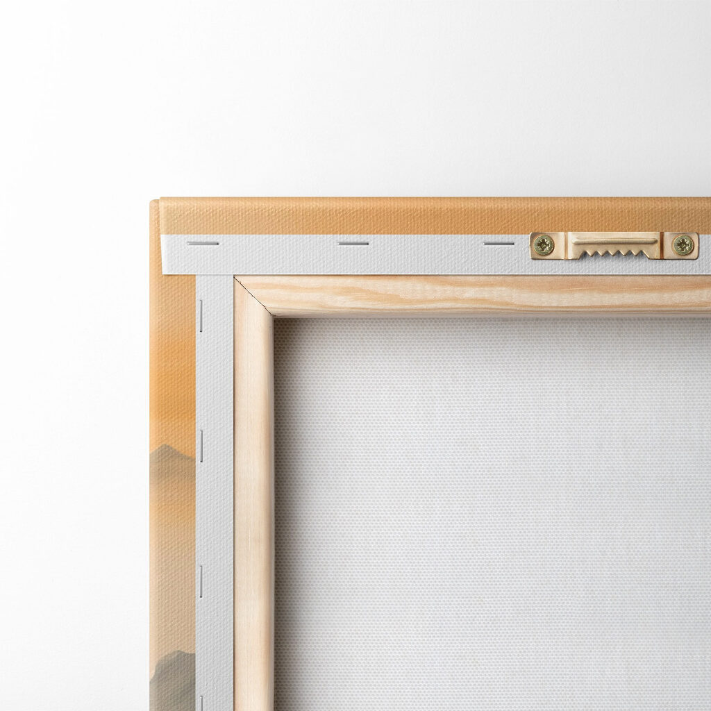 Bird flying over mountains