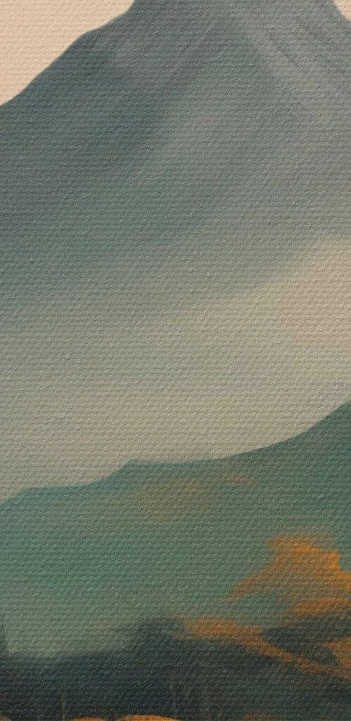 Bird flying over mountains