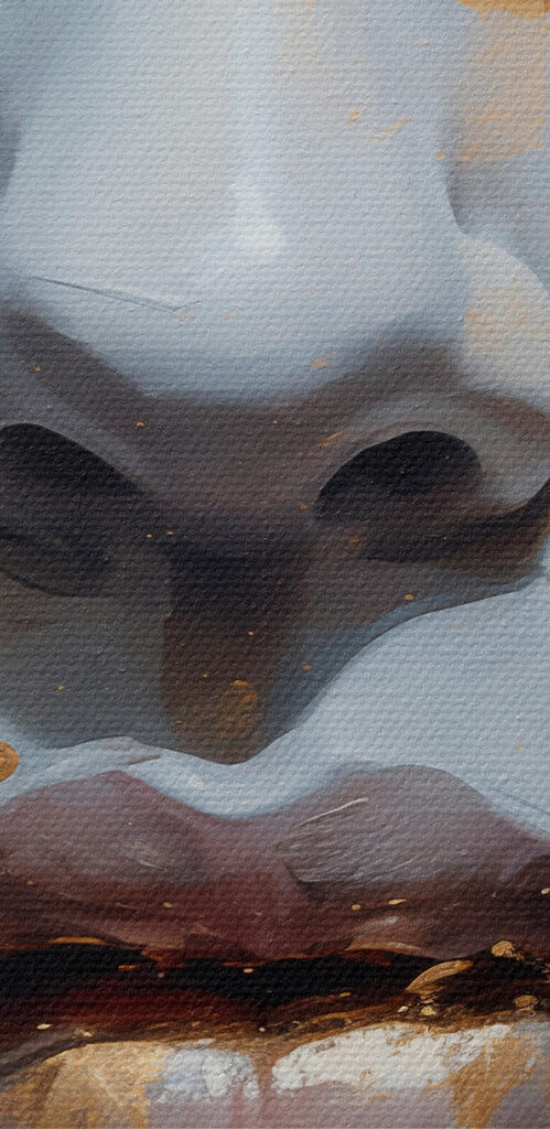 Striking portrait with bold accents