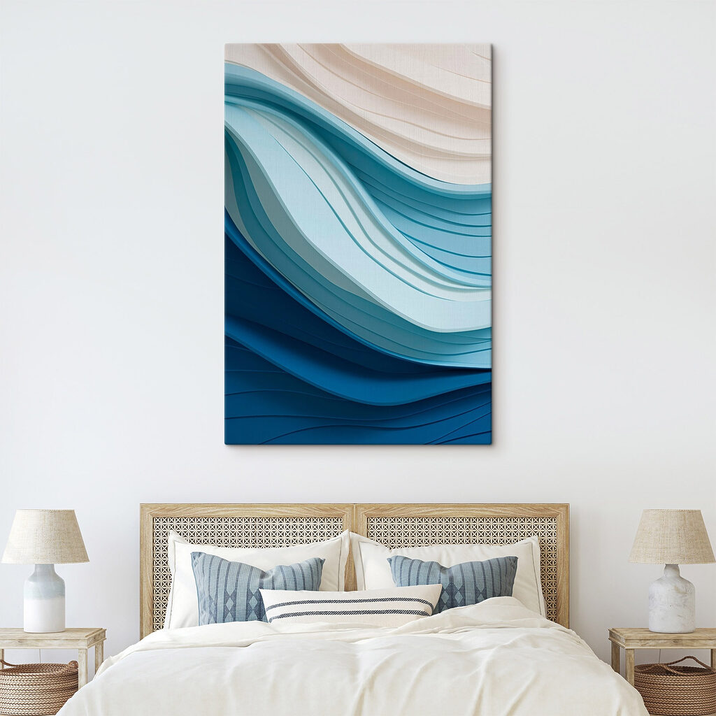 Blue and white wavy lines Blue and white wavy lines