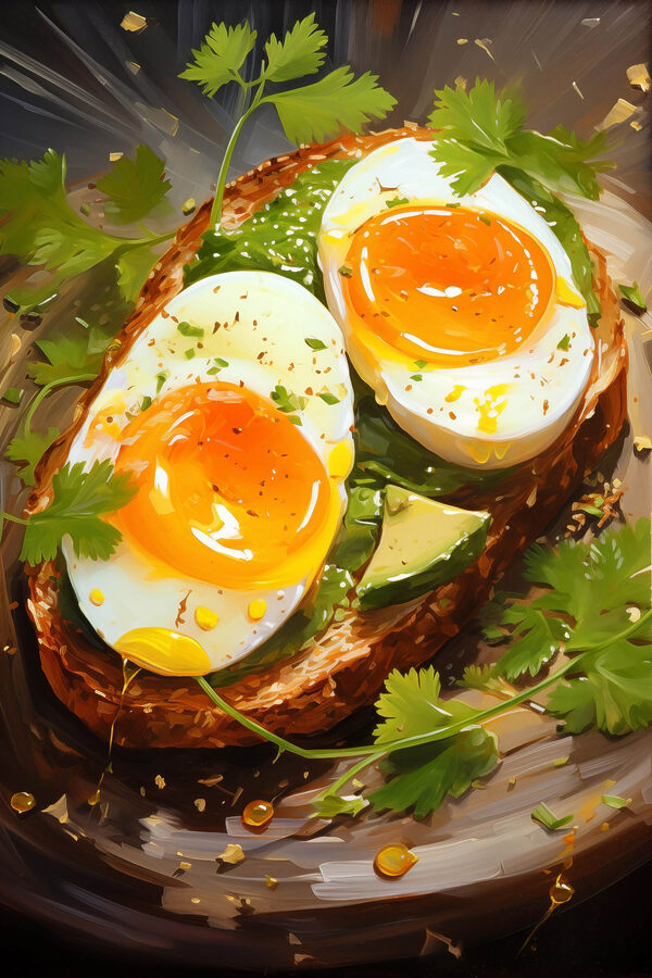 Breakfast delight on avocado toast