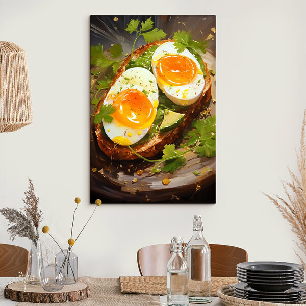 Raňajkové potešenie na avokádovom toaste Obraz Raňajkové potešenie na avokádovom toaste