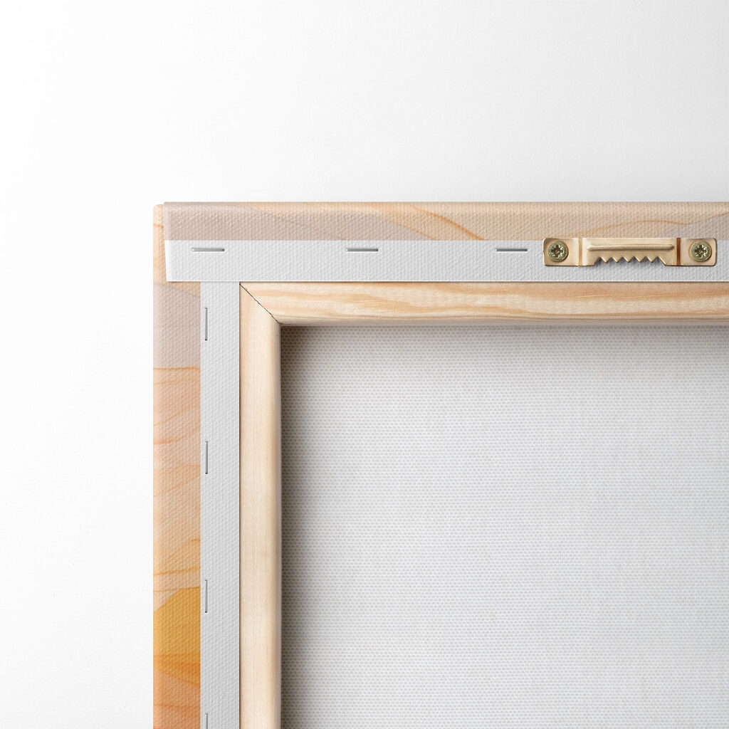 Art piece of fabric with wavy lines