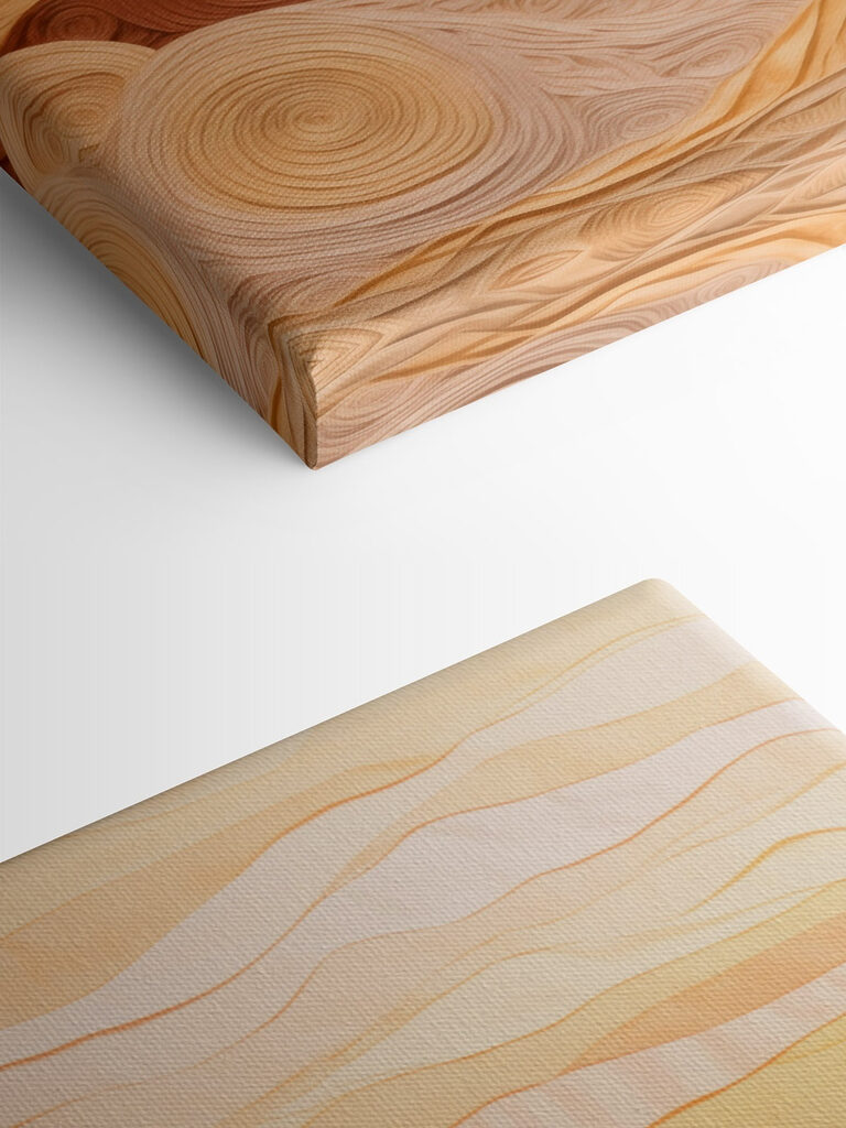 Art piece of fabric with wavy lines Art piece of fabric with wavy lines