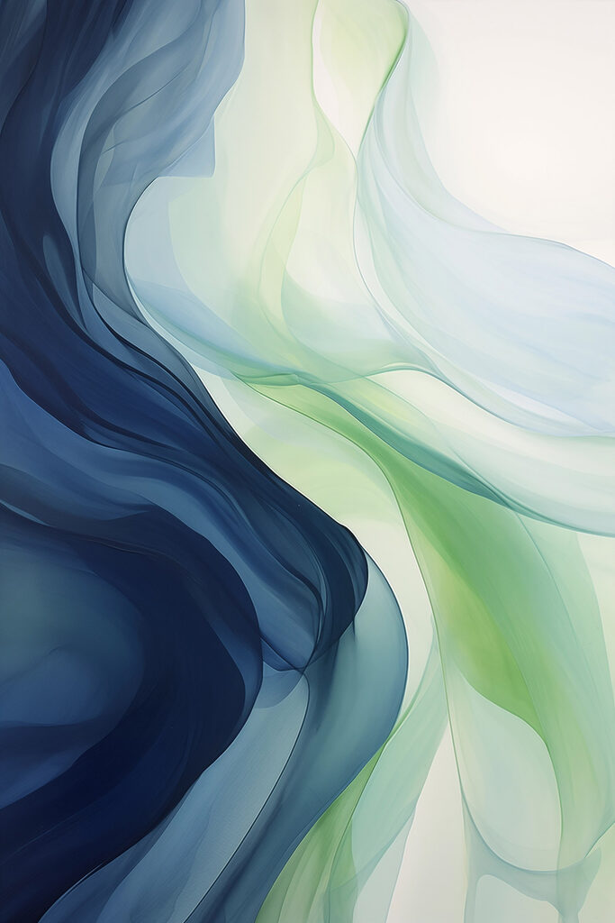 Fluid waves of blue and green Fluid waves of blue and green