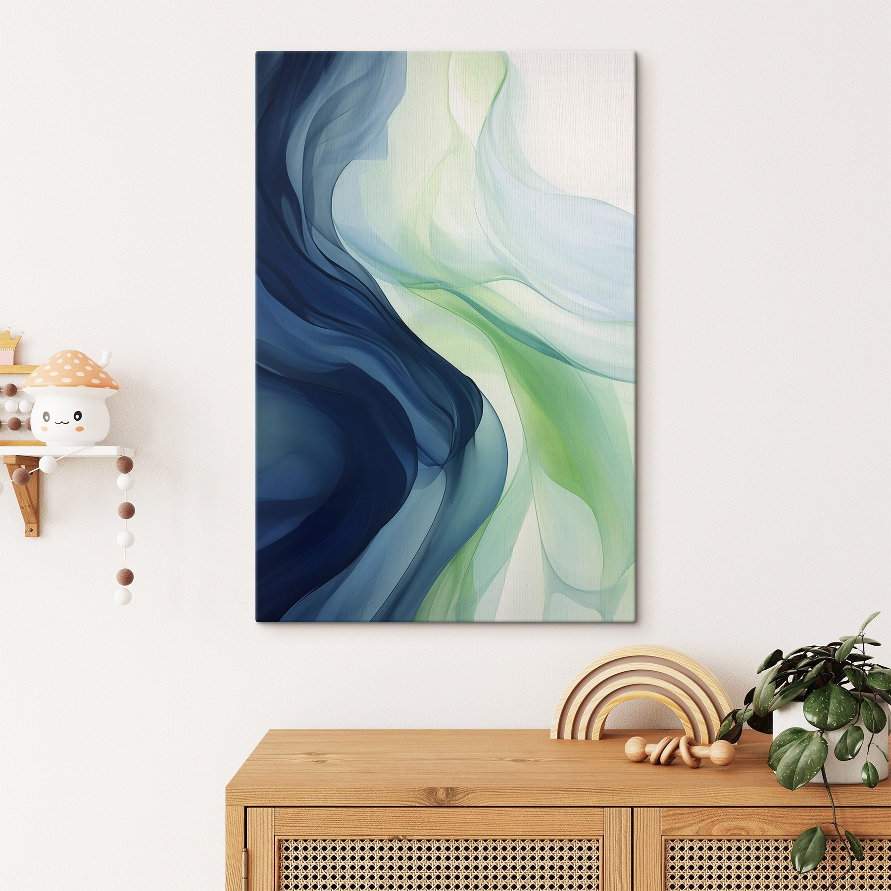 Fluid waves of blue and green Fluid waves of blue and green