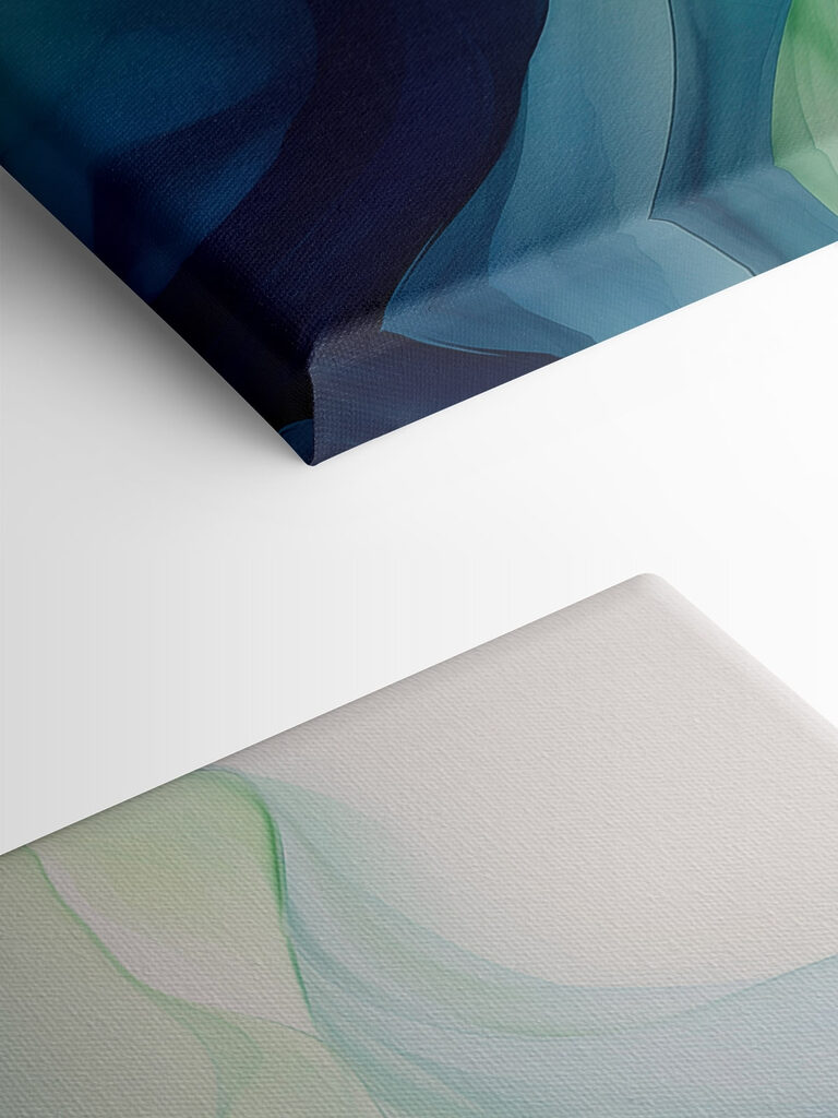 Fluid waves of blue and green Fluid waves of blue and green