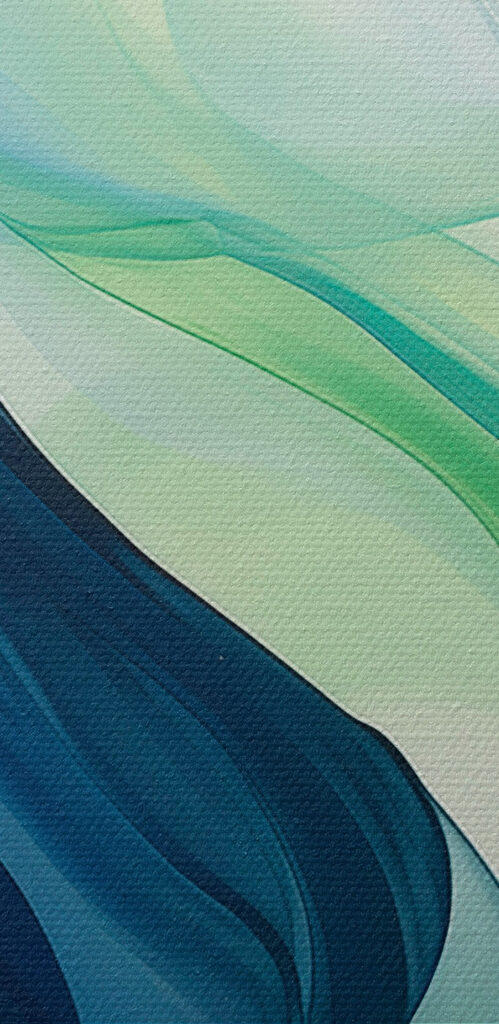 Fluid waves of blue and green Fluid waves of blue and green