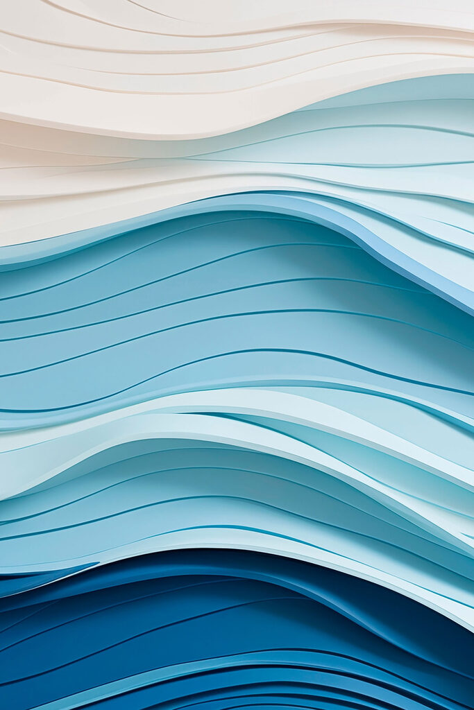 Blue and white wavy lines