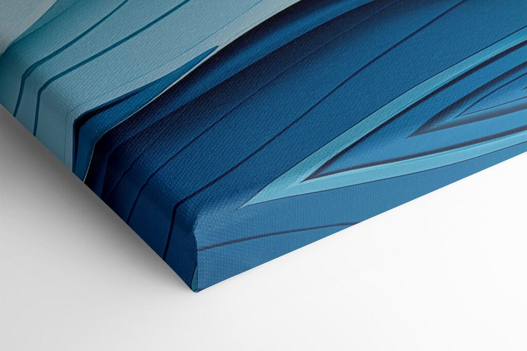 Blue and white wavy lines