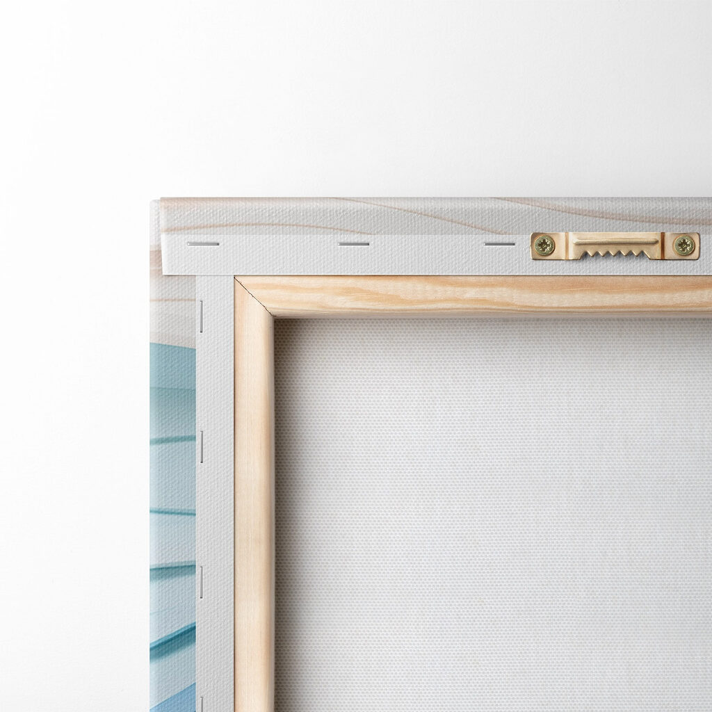 Blue and white wavy lines