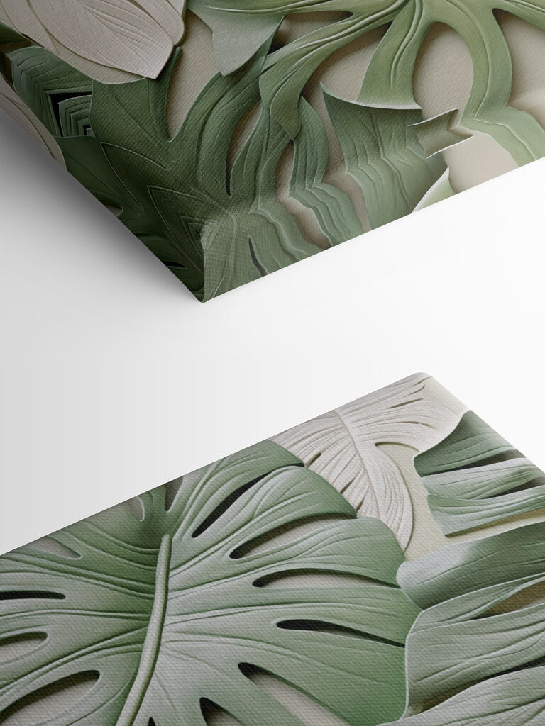 Group of green and white leaves Group of green and white leaves