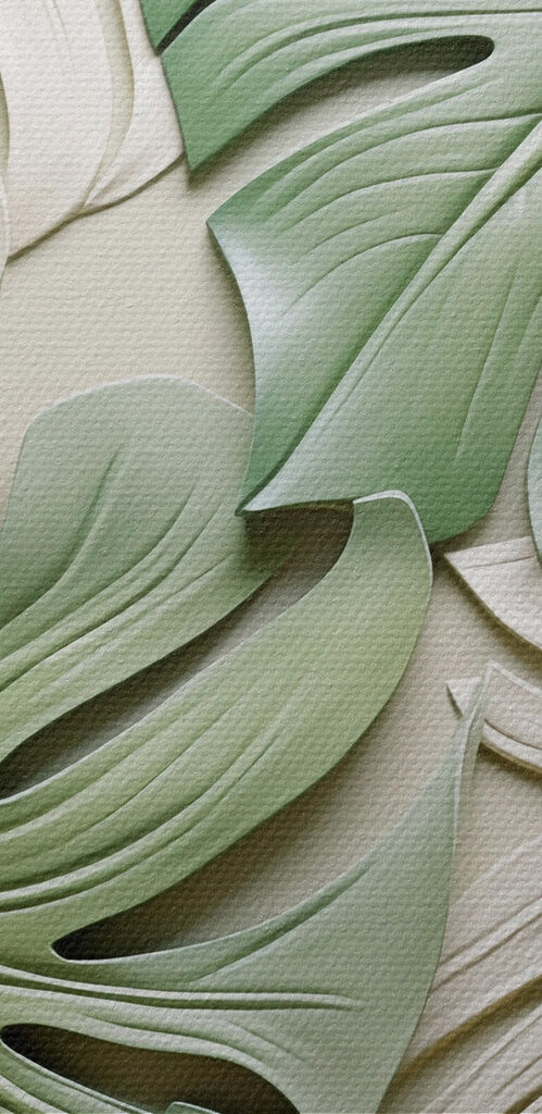 Group of green and white leaves Group of green and white leaves