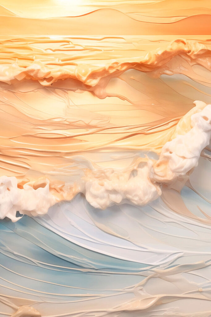 Gentle waves caressed by soft hues