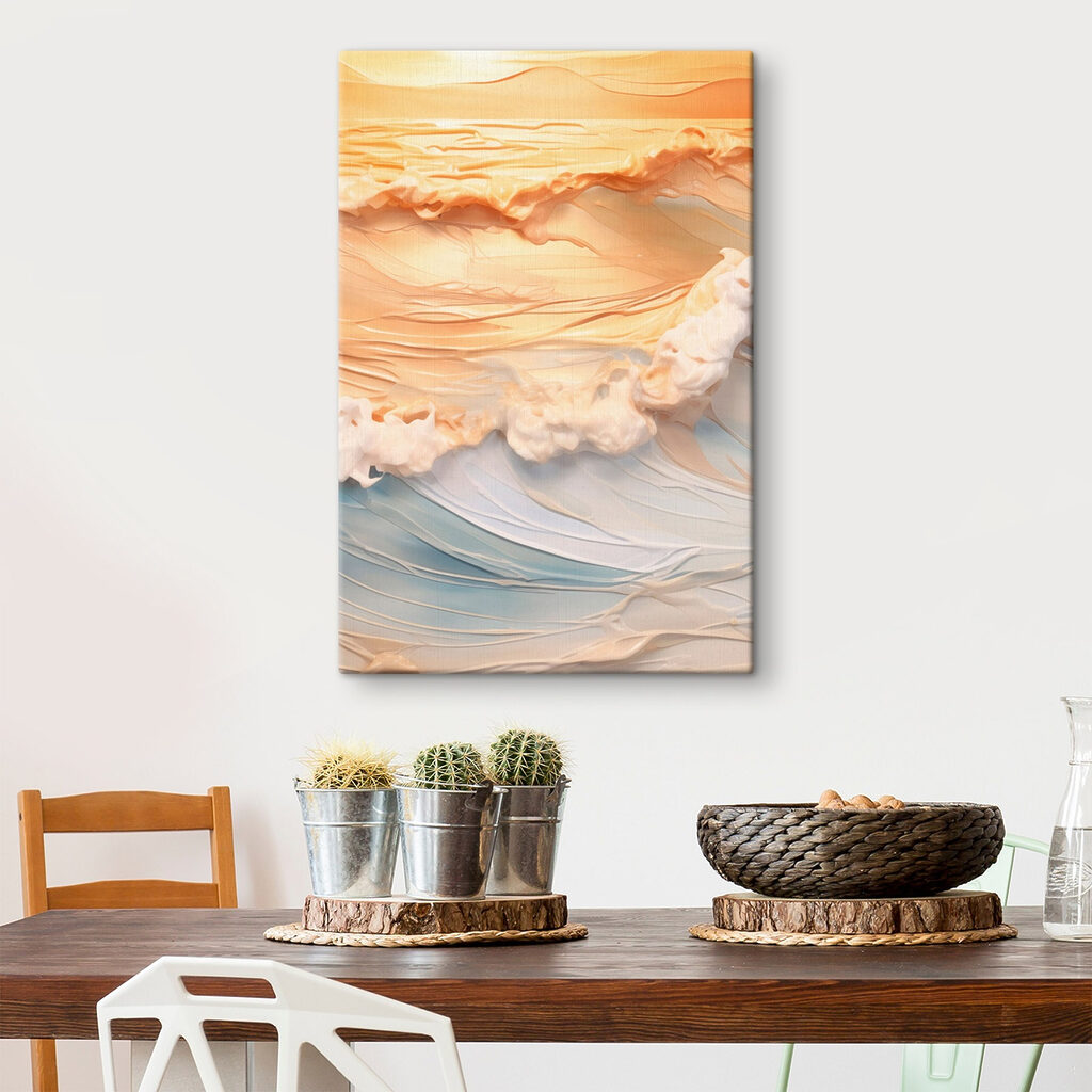 Gentle waves caressed by soft hues