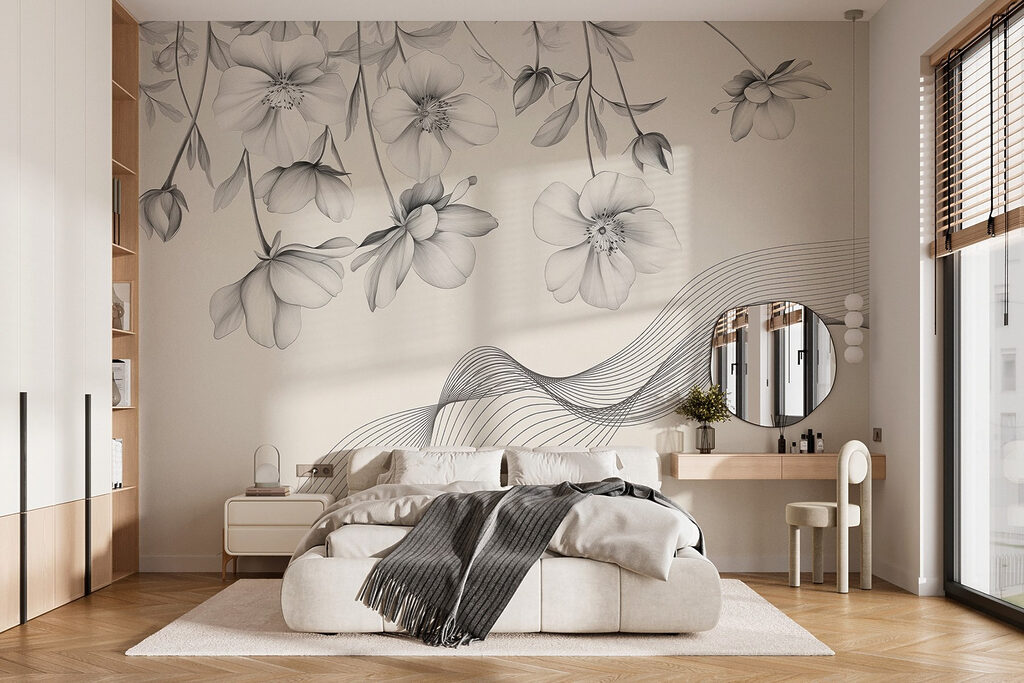 Delicate blooms with flowing lines Delicate blooms with flowing lines