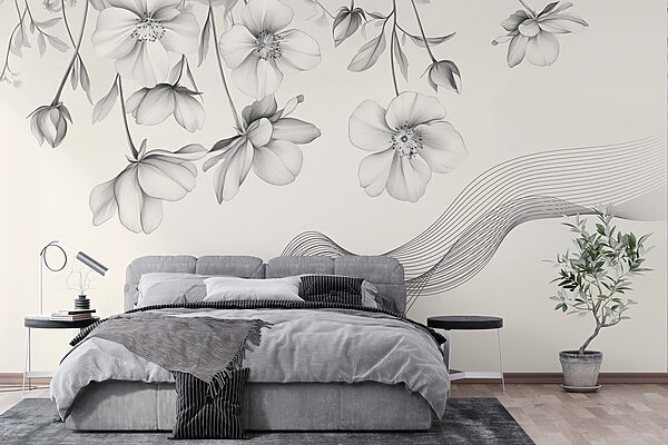 Delicate blooms with flowing lines Delicate blooms with flowing lines