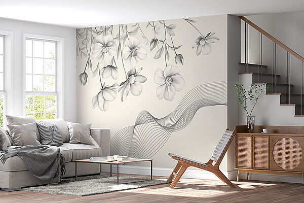 Delicate blooms with flowing lines Delicate blooms with flowing lines